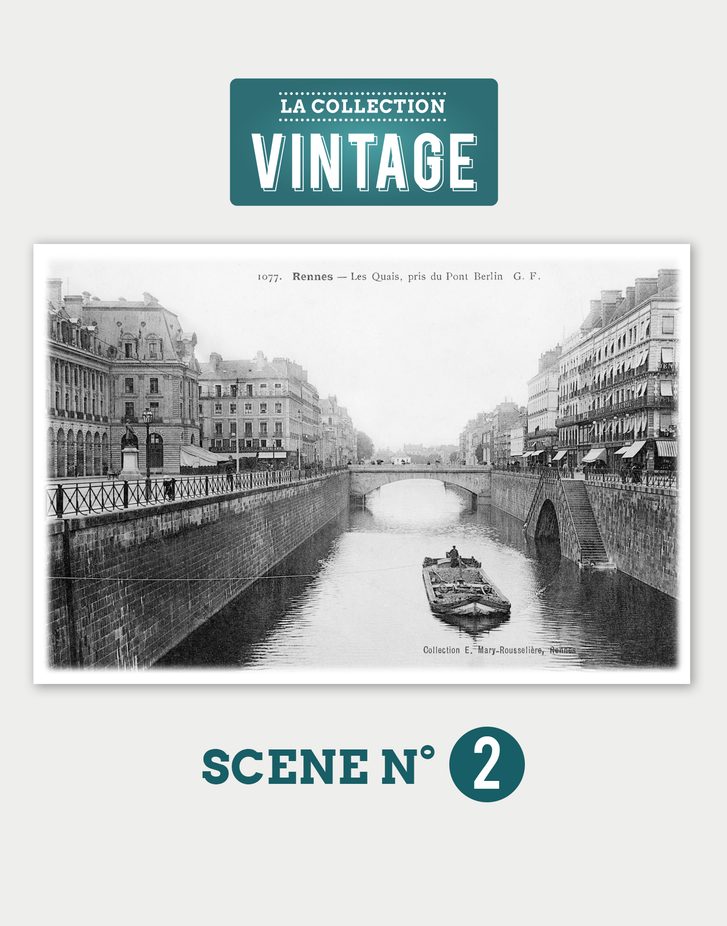 Rennes, les Quais pris du Pont Berlin (aujourd'hui Place de la République)