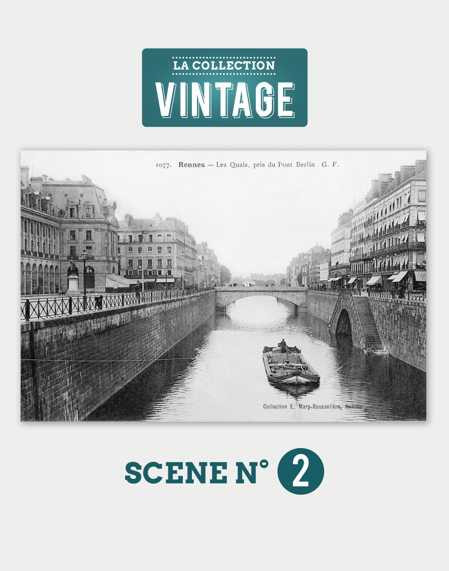 Rennes, les Quais pris du Pont Berlin (aujourd'hui Place de la République)