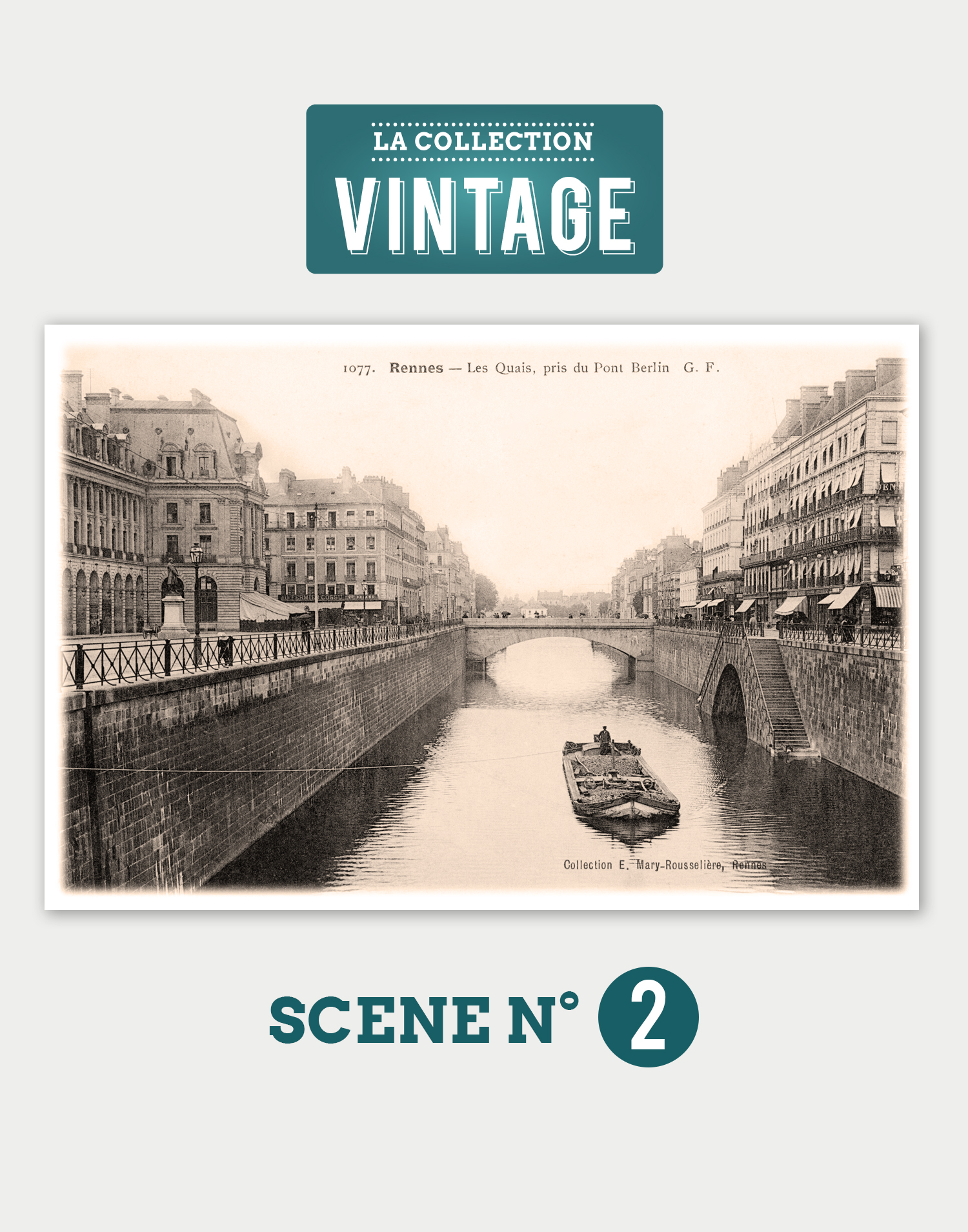 Rennes, les Quais pris du Pont Berlin (aujourd'hui Place de la République)