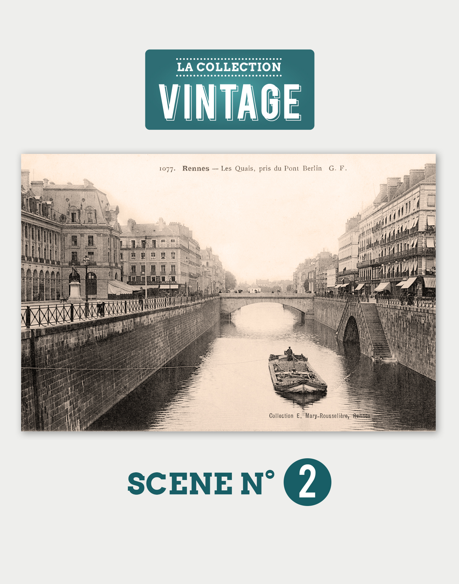 Rennes, les Quais pris du Pont Berlin (aujourd'hui Place de la République)