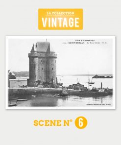 Saint-Malo, la tour Solidor et l'embarcadère de Saint-Servan