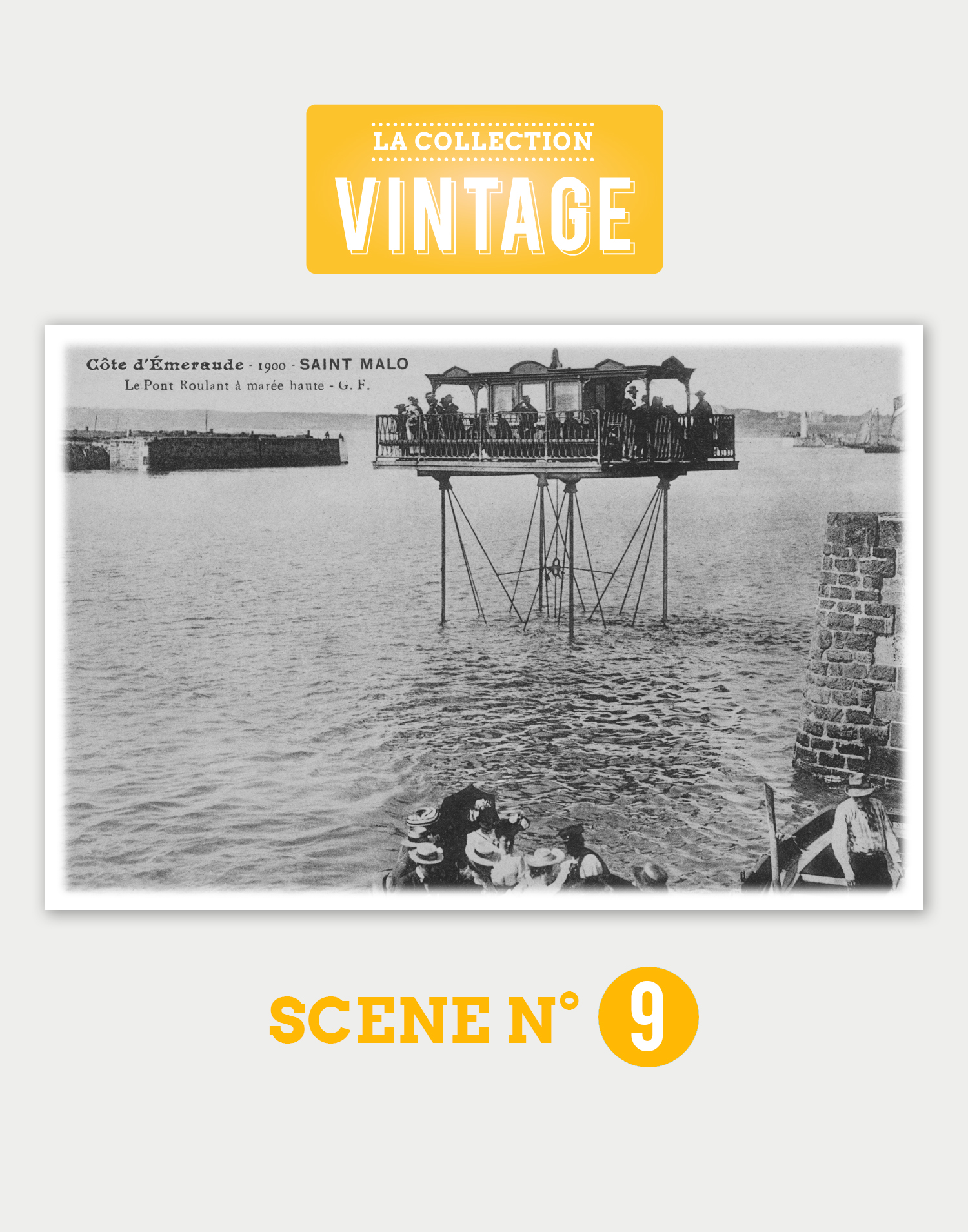 Saint-Malo, le Pont roulant à marée haute