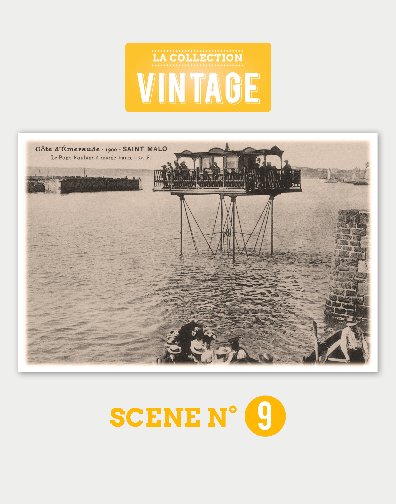 Saint-Malo, le Pont roulant à marée haute