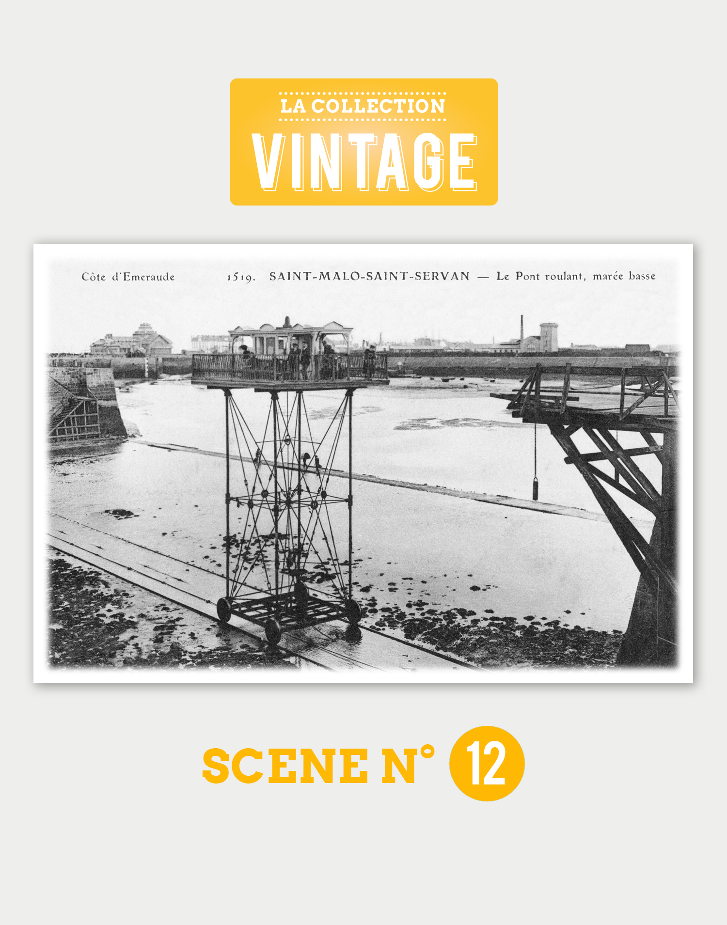 Saint-Malo, le Pont roulant à marée basse Saint-Malo, le Pont roulant à marée basse