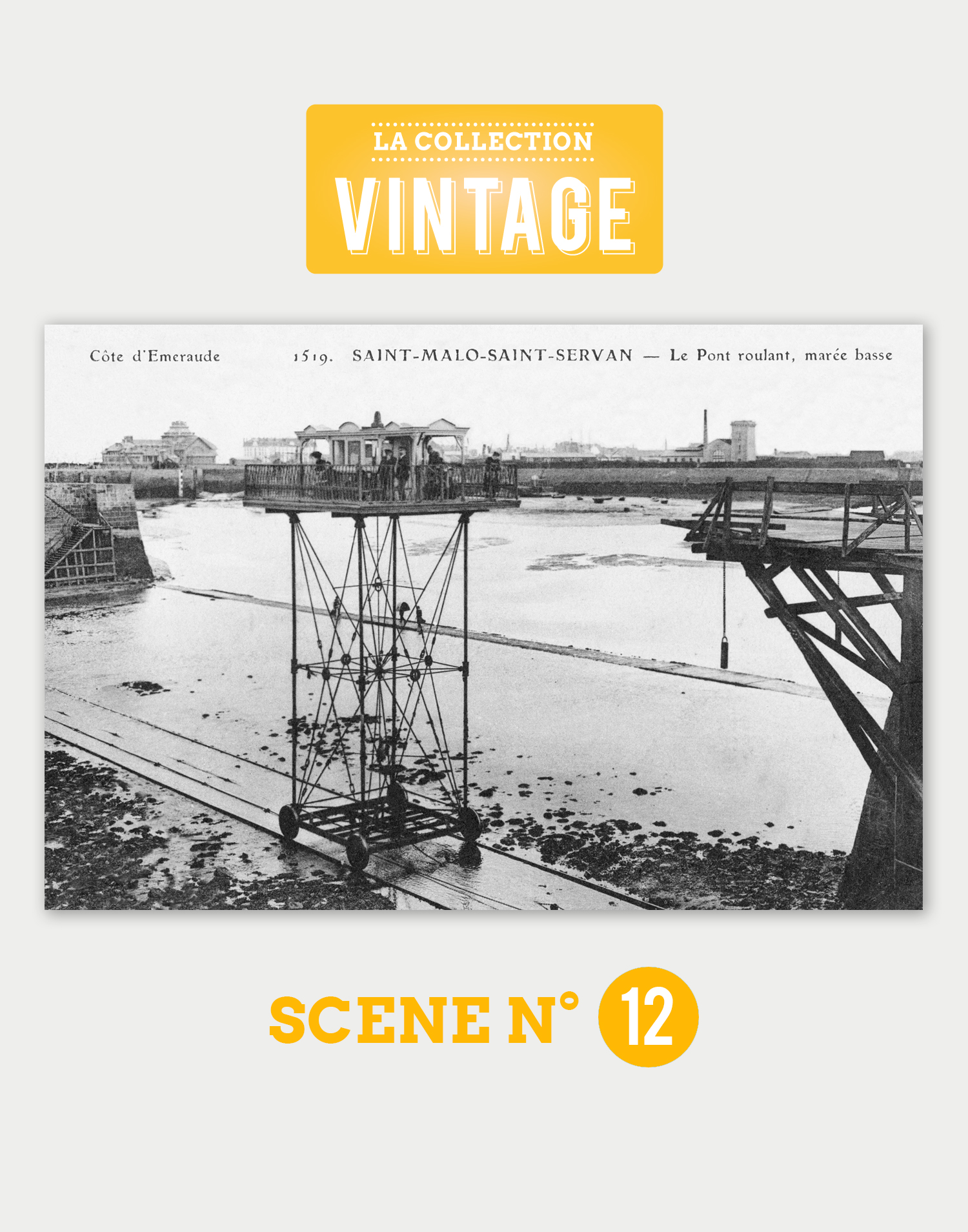 Saint-Malo, le Pont roulant à marée basse Saint-Malo, le Pont roulant à marée basse