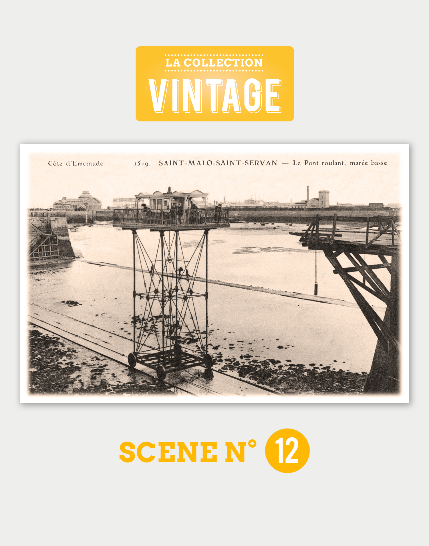 Saint-Malo, le Pont roulant à marée basse Saint-Malo, le Pont roulant à marée basse