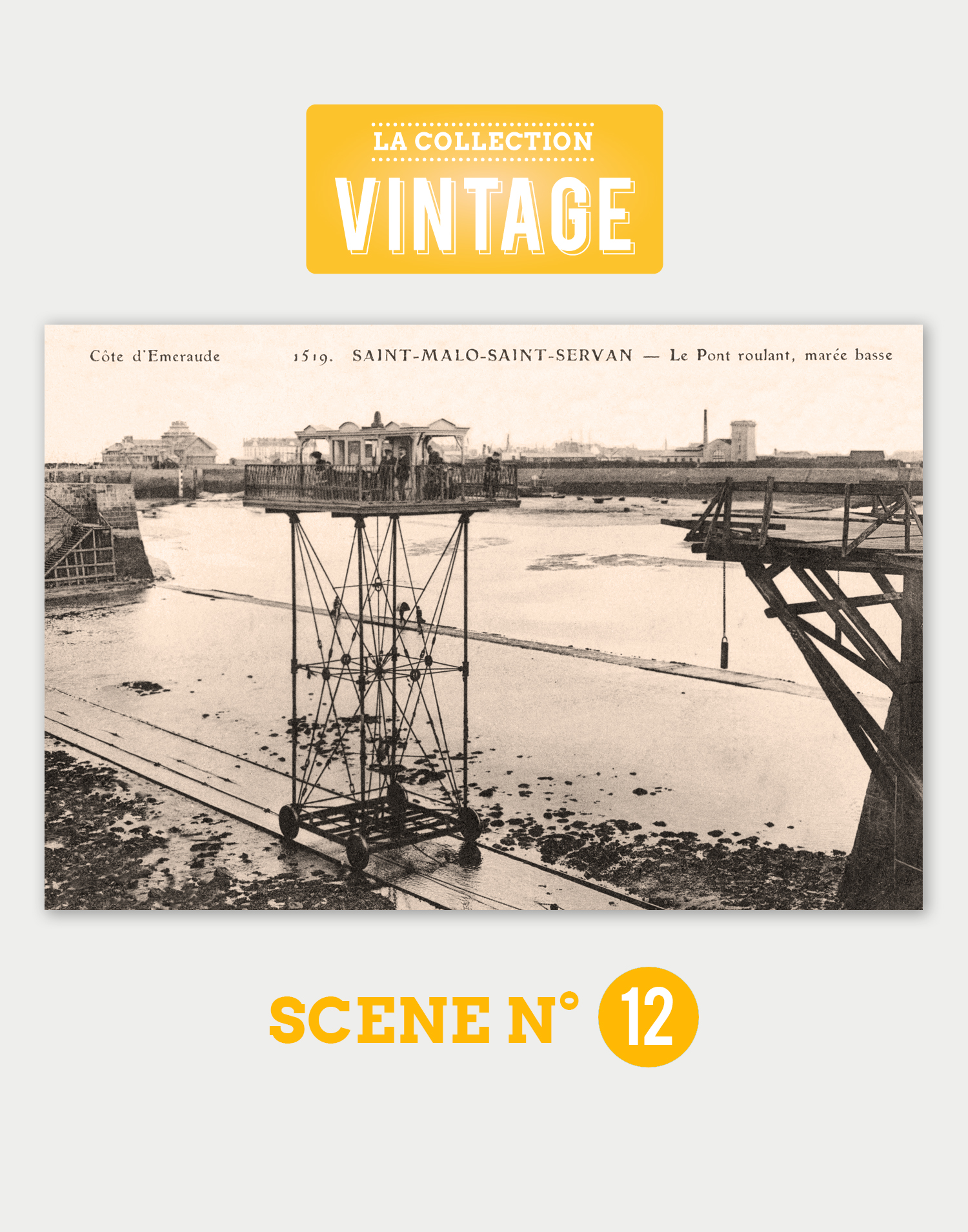Saint-Malo, le Pont roulant à marée basse Saint-Malo, le Pont roulant à marée basse